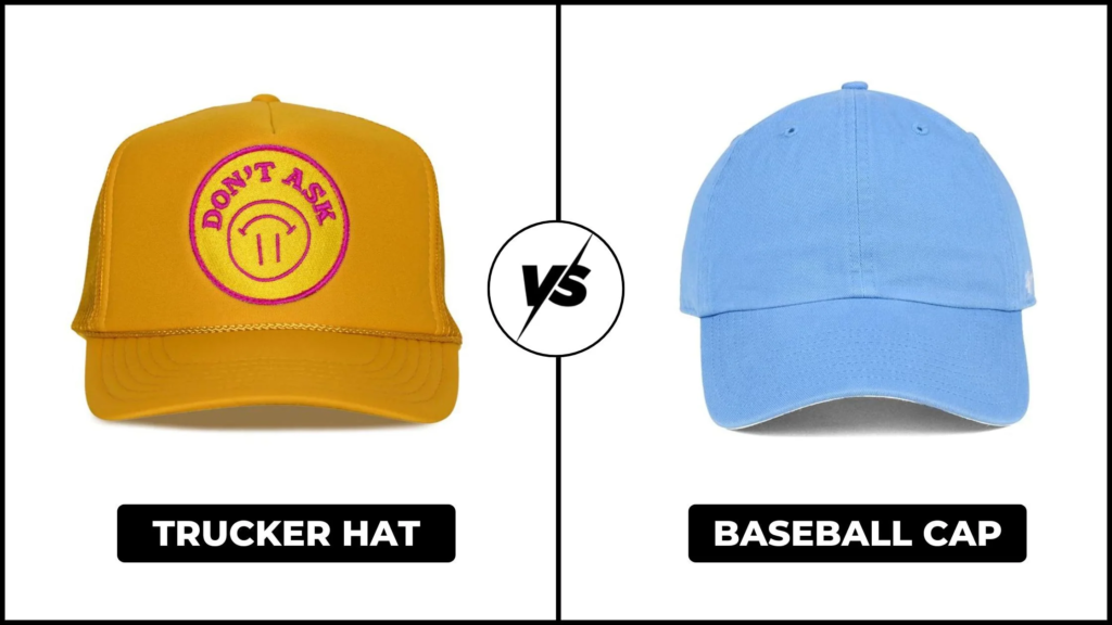 what is the difference between a dad hat and a trucker hat