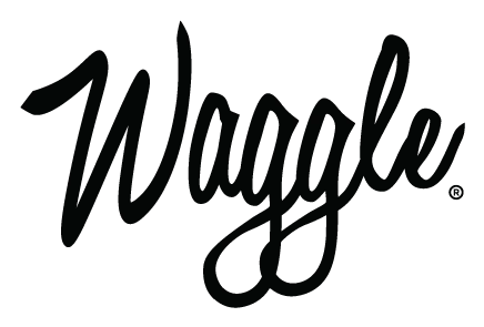 waggle logo script black
