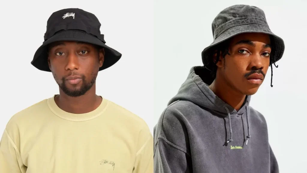 Custom logo bucket hats by Novae Apparel
